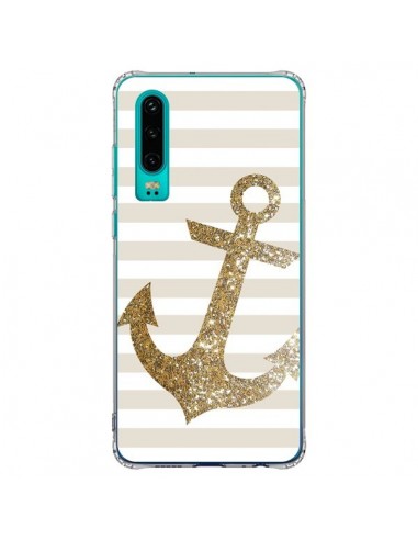 Coque Huawei P30 Ancre Or Navire - Monica Martinez