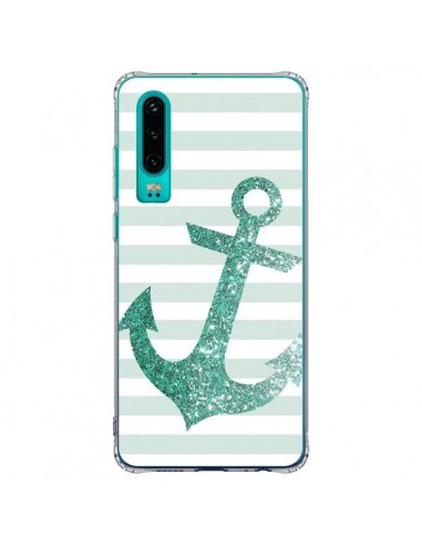 Coque Huawei P30 Ancre Vert Navire - Monica Martinez