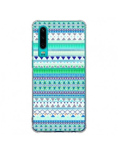 Coque Huawei P30 Chenoa Bleu Azteque - Monica Martinez