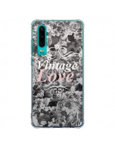 Coque Huawei P30 Vintage Love Noir Flower - Monica Martinez