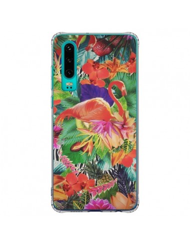 Coque Huawei P30 Tropical Flamant Rose - Monica Martinez