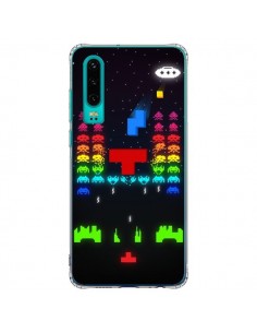 Coque Huawei P30 Invatris Space Invaders Tetris Jeu -...