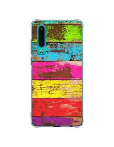 Coque Huawei P30 Bois Coloré Vintage - Maximilian San