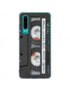 Coque Huawei P30 Cassette Words K7 - Maximilian San