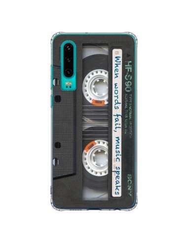 Coque Huawei P30 Cassette Words K7 - Maximilian San