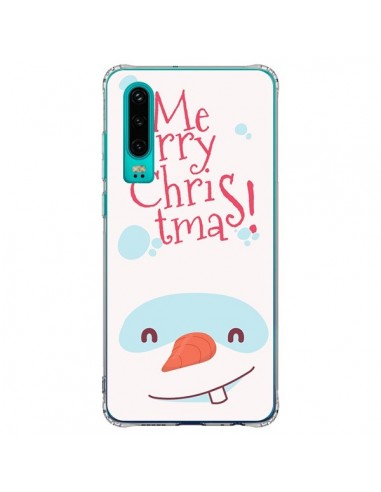 Coque Huawei P30 Bonhomme de Neige Merry Christmas Noël - Nico