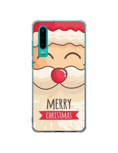 Coque Huawei P30 Moustache du Père Noël Merry Christmas - Nico