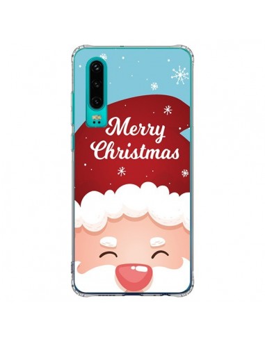Coque Huawei P30 Bonnet du Père Noël Merry Christmas - Nico