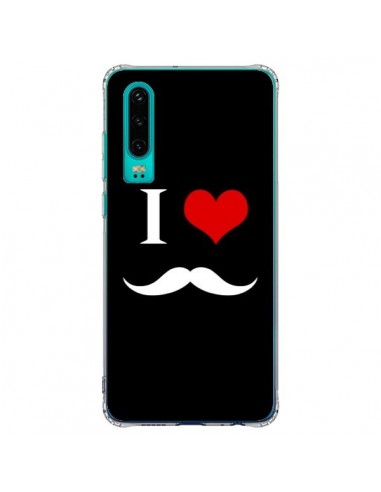 Coque Huawei P30 I Love Moustache - Nico