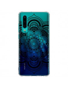Coque Huawei P30 Mandala Noir Azteque Transparente - Nico