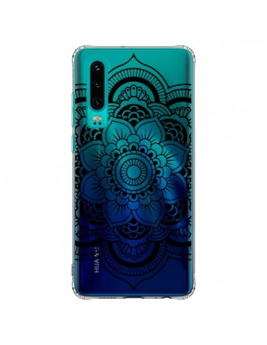 Coque Huawei P30 Mandala Noir Azteque Transparente - Nico