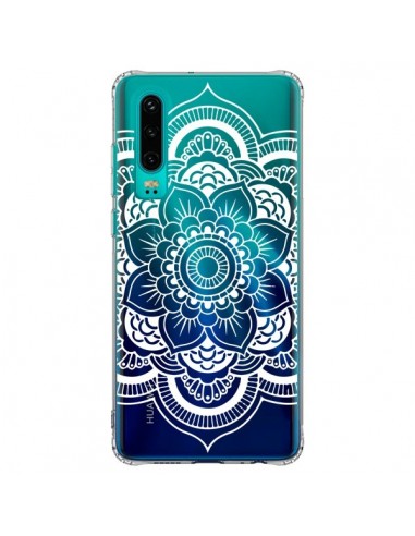 Coque Huawei P30 Mandala Blanc Azteque Transparente - Nico