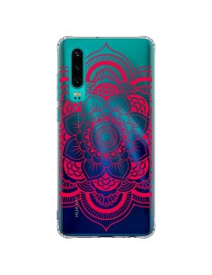 Coque Huawei P30 Mandala Rose Fushia Azteque Transparente...