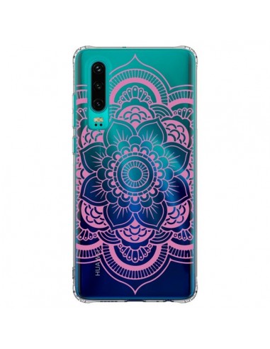 Coque Huawei P30 Mandala Rose Clair Azteque Transparente - Nico