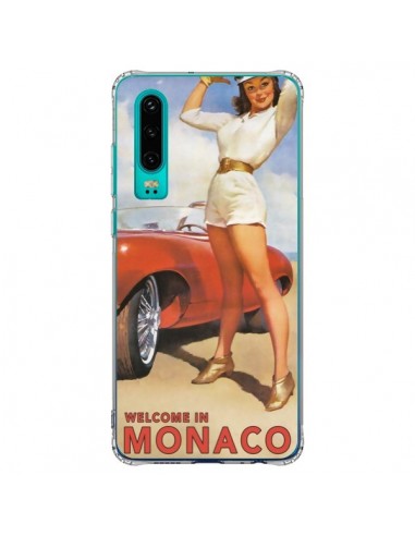 Coque Huawei P30 Welcome to Monaco Vintage Pin Up - Nico