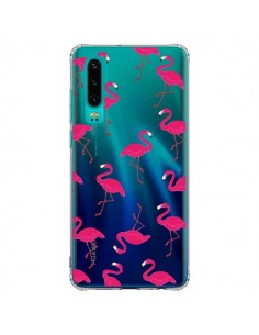 Coque Huawei P30 flamant Rose et Flamingo Transparente -...