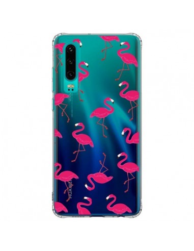 Coque Huawei P30 flamant Rose et Flamingo Transparente - Nico