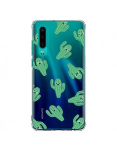 Coque Huawei P30 Chute de Cactus Smiley Transparente - Nico