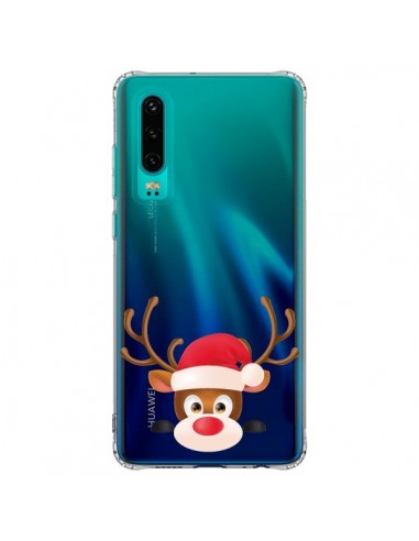 Coque Huawei P30 Renne de Noël transparente - Nico