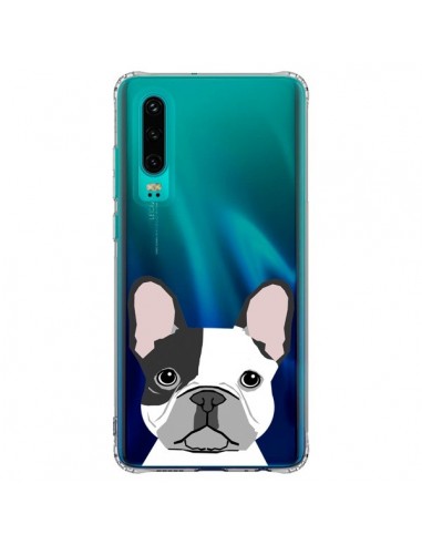 Coque Huawei P30 Bulldog Français Chien Transparente - Pet Friendly