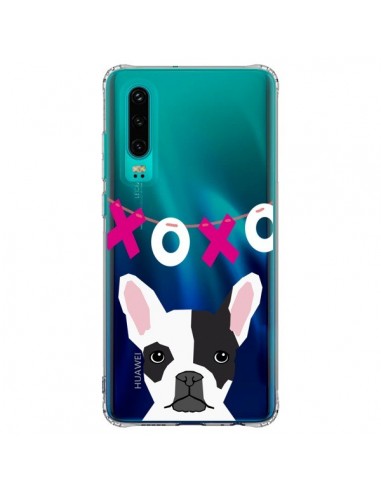 Coque Huawei P30 Bulldog Français XoXo Chien Transparente - Pet Friendly