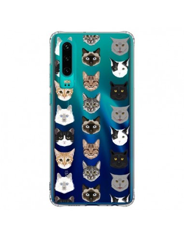 Coque Huawei P30 Chats Transparente - Pet Friendly