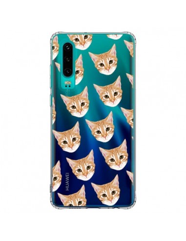 Coque Huawei P30 Chats Beige Transparente - Pet Friendly