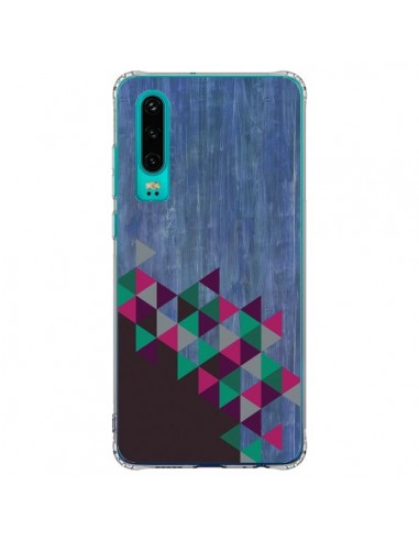 Coque Huawei P30 Wood Bois Azteque Triangles Archiwoo - Pura Vida