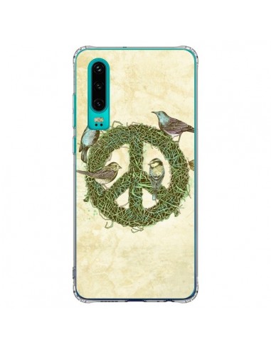 Coque Huawei P30 Peace And Love Nature Oiseaux - Rachel Caldwell