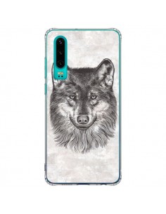Coque Huawei P30 Loup Gris - Rachel Caldwell