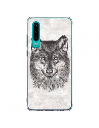 Coque Huawei P30 Loup Gris - Rachel Caldwell