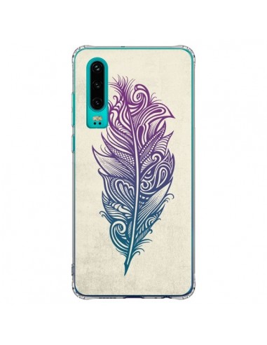 Coque Huawei P30 Feather Plume Arc En Ciel - Rachel Caldwell