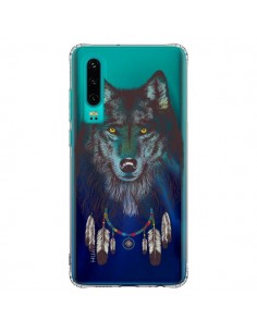 Coque Huawei P30 Loup Wolf Attrape Reves Transparente -...