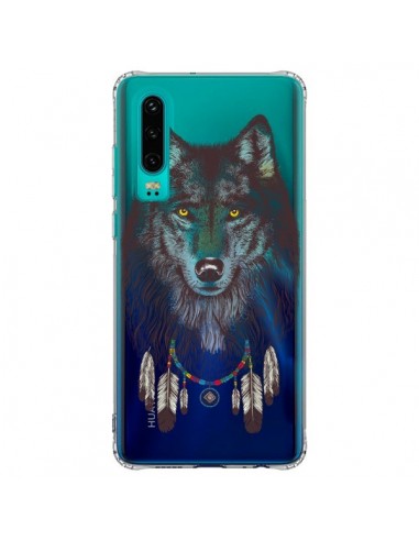 Coque Huawei P30 Loup Wolf Attrape Reves Transparente - Rachel Caldwell