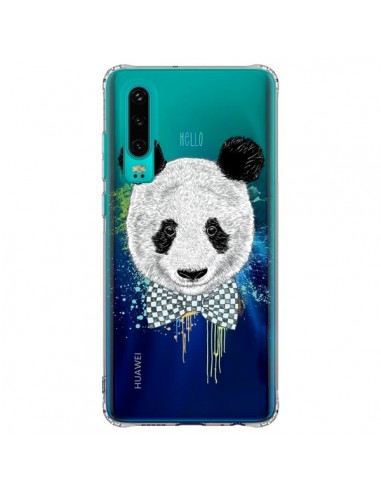 Coque Huawei P30 Panda Noeud Papillon Transparente - Rachel Caldwell