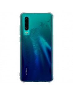 Coque Huawei P30 Plume Feather Fly Away Transparente -...