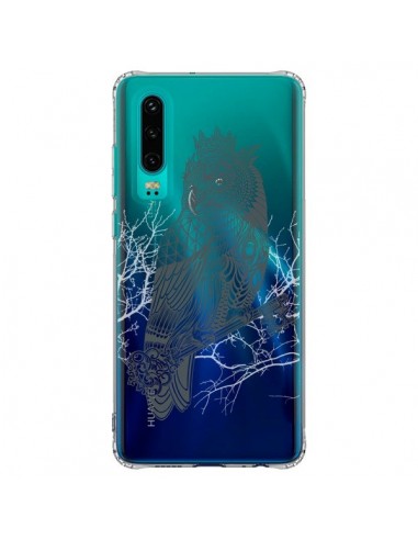 Coque Huawei P30 Owl King Chouette Hibou Roi Transparente - Rachel Caldwell