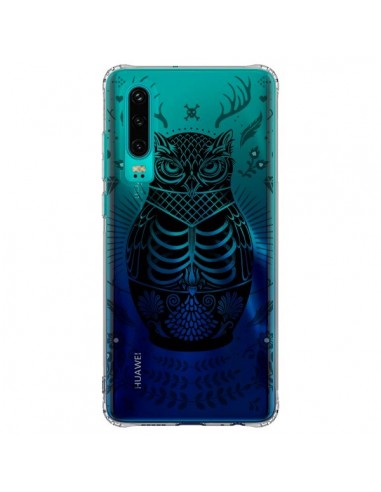 Coque Huawei P30 Owl Chouette Hibou Squelette Transparente - Rachel Caldwell