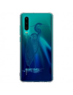 Coque Huawei P30 Heron Blue Oiseau Transparente - Rachel...
