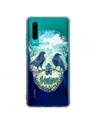 Coque Huawei P30 Tête de Mort Nature Transparente - Rachel Caldwell