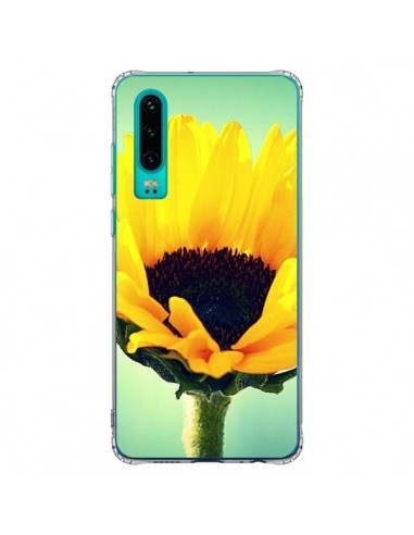 Coque Huawei P30 Tournesol Zoom Fleur - R Delean