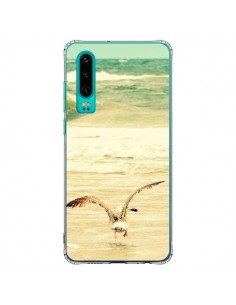 Coque Huawei P30 Mouette Mer Ocean Sable Plage Paysage -...