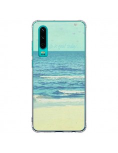 Coque Huawei P30 Life good day Mer Ocean Sable Plage...