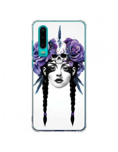 Coque Huawei P30 Fille Fleurs Warrior - Ruben Ireland