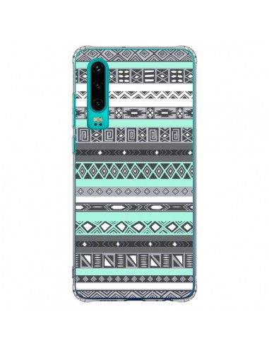 Coque Huawei P30 Azteque Aztec Bleu Pastel - Rex Lambo