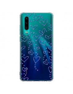 Coque Huawei P30 Floating hearts coeurs flottants...