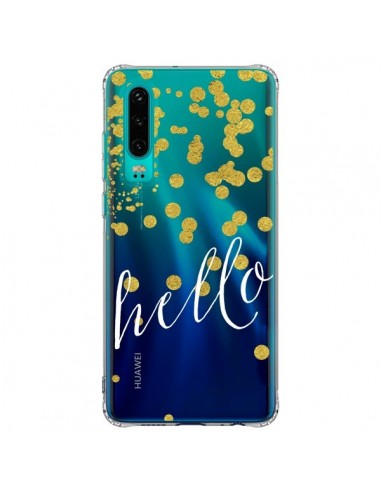 Coque Huawei P30 Hello, Bonjour Transparente - Sylvia Cook