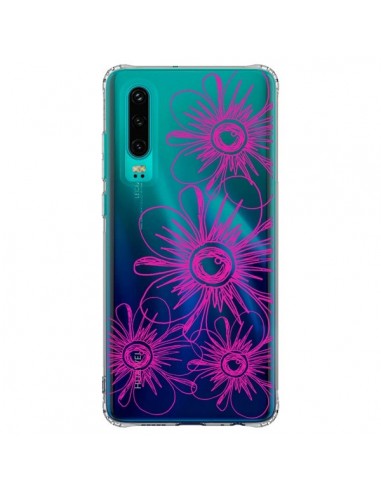 Coque Huawei P30 Spring Flower Fleurs Roses Transparente - Sylvia Cook