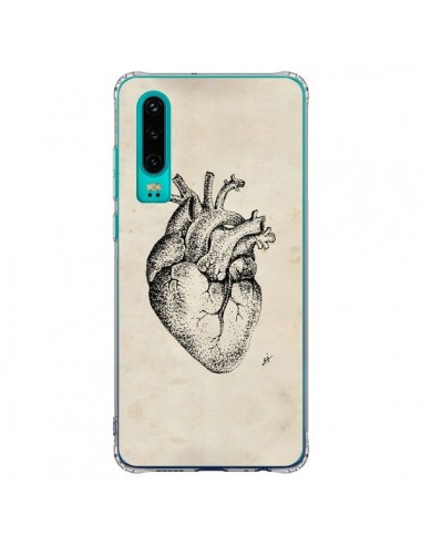 Coque Huawei P30 Coeur Vintage - Tipsy Eyes