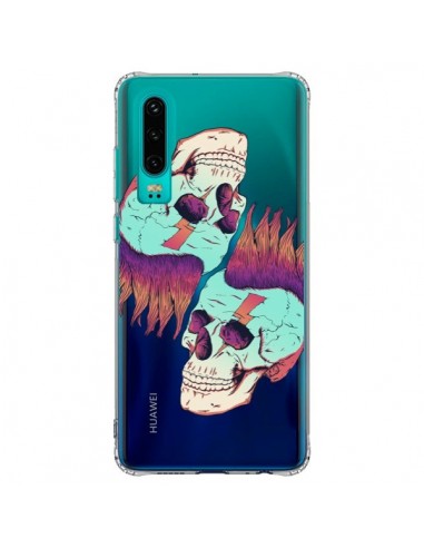 Coque Huawei P30 Tête de Mort Crane Punk Double Transparente - Victor Vercesi